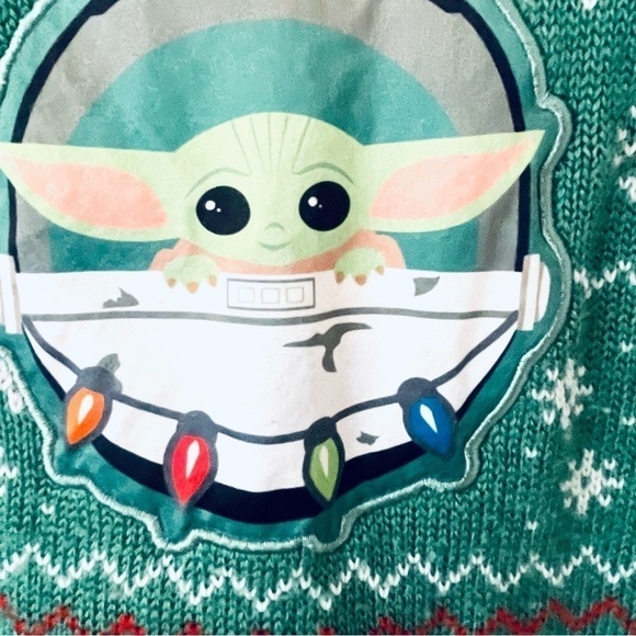 Star Wars Christmas Baby Yoda Dress Size M 7/8 - Picture 12 of 12